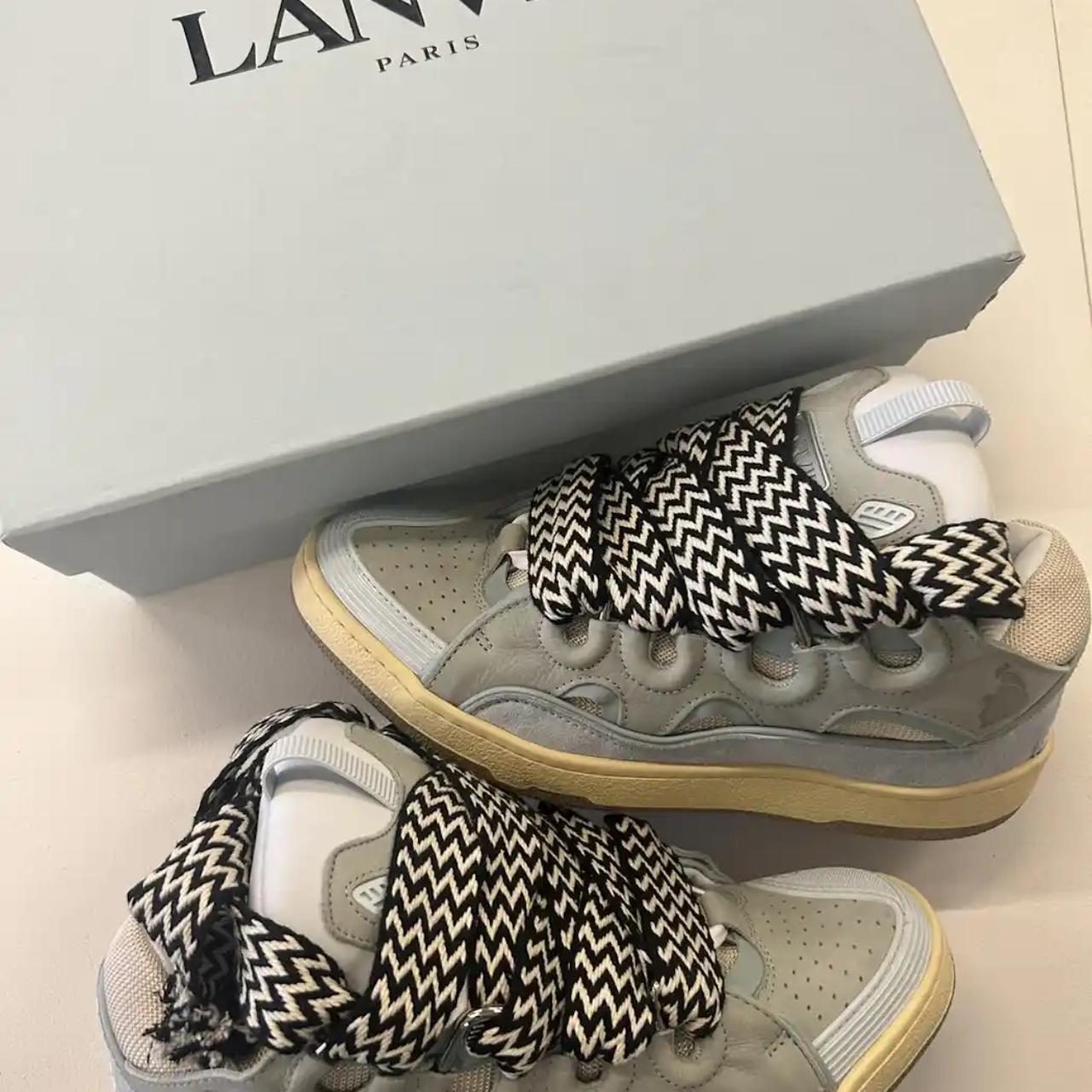 Size 44 Gray Lanvin Curb Sneakers - Depop