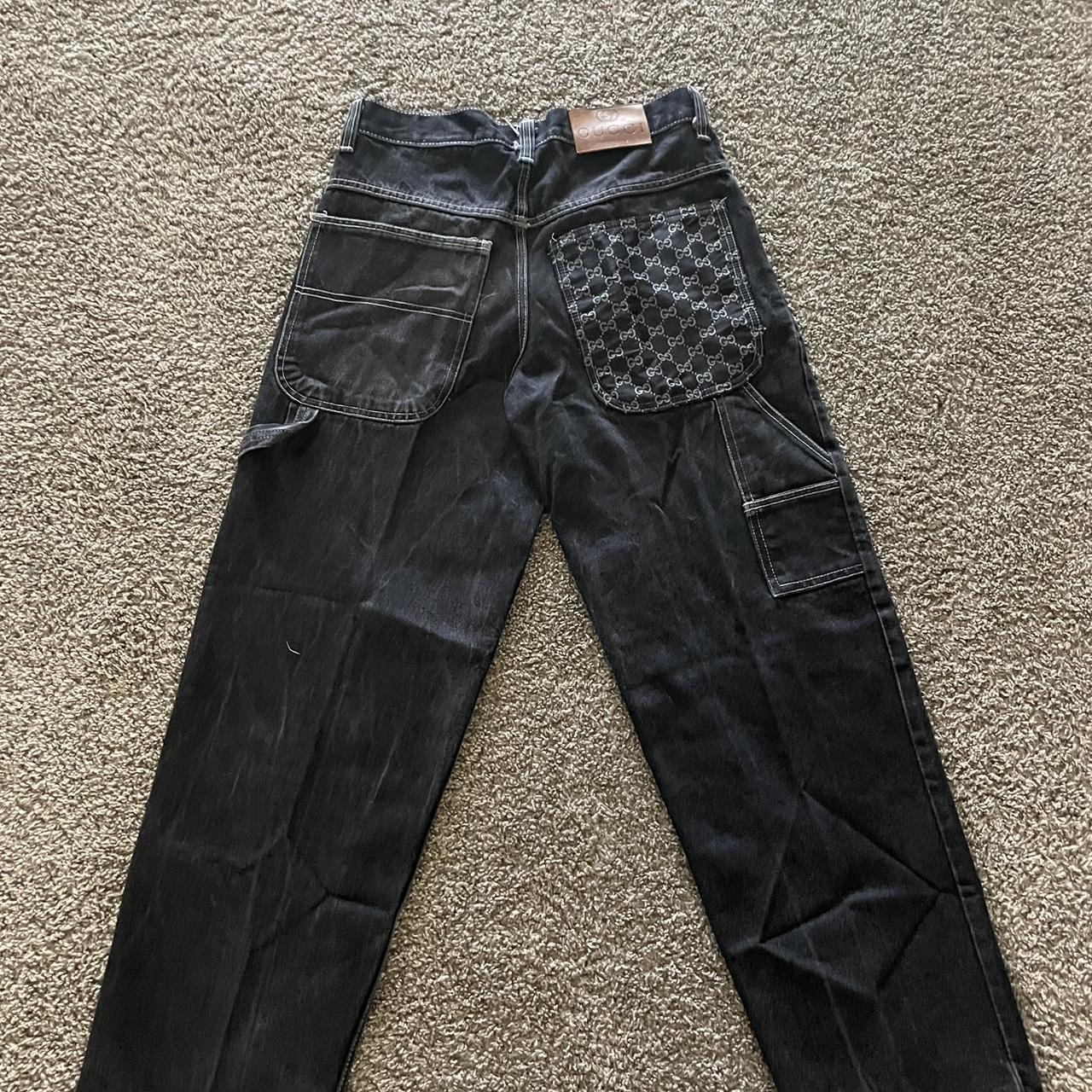 Vintage Baggy Gucci jeans, fair condition, $100 or... - Depop