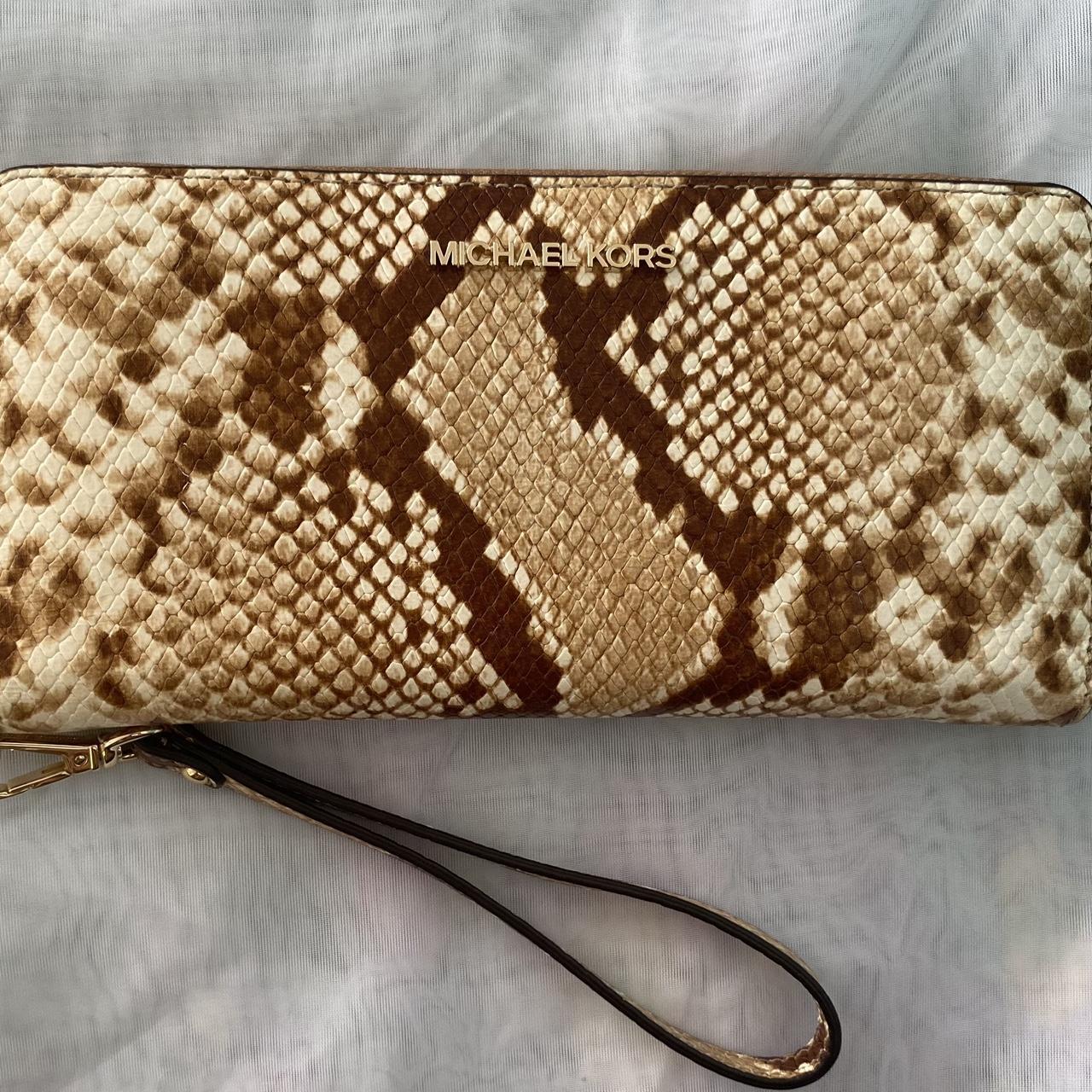 Michael Kors snakeskin leather wallet brand new. Depop