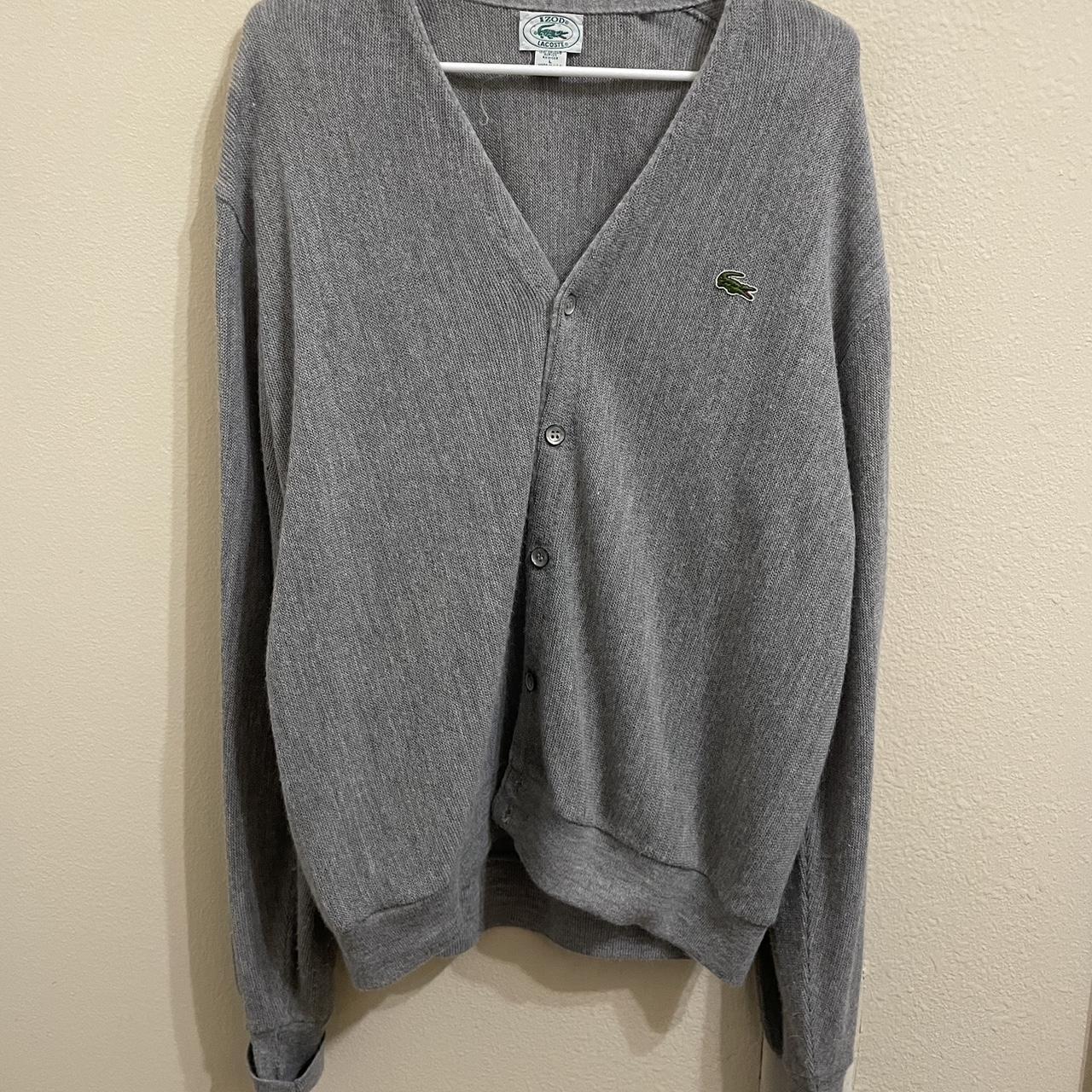 Lacoste grey cardigan best sale