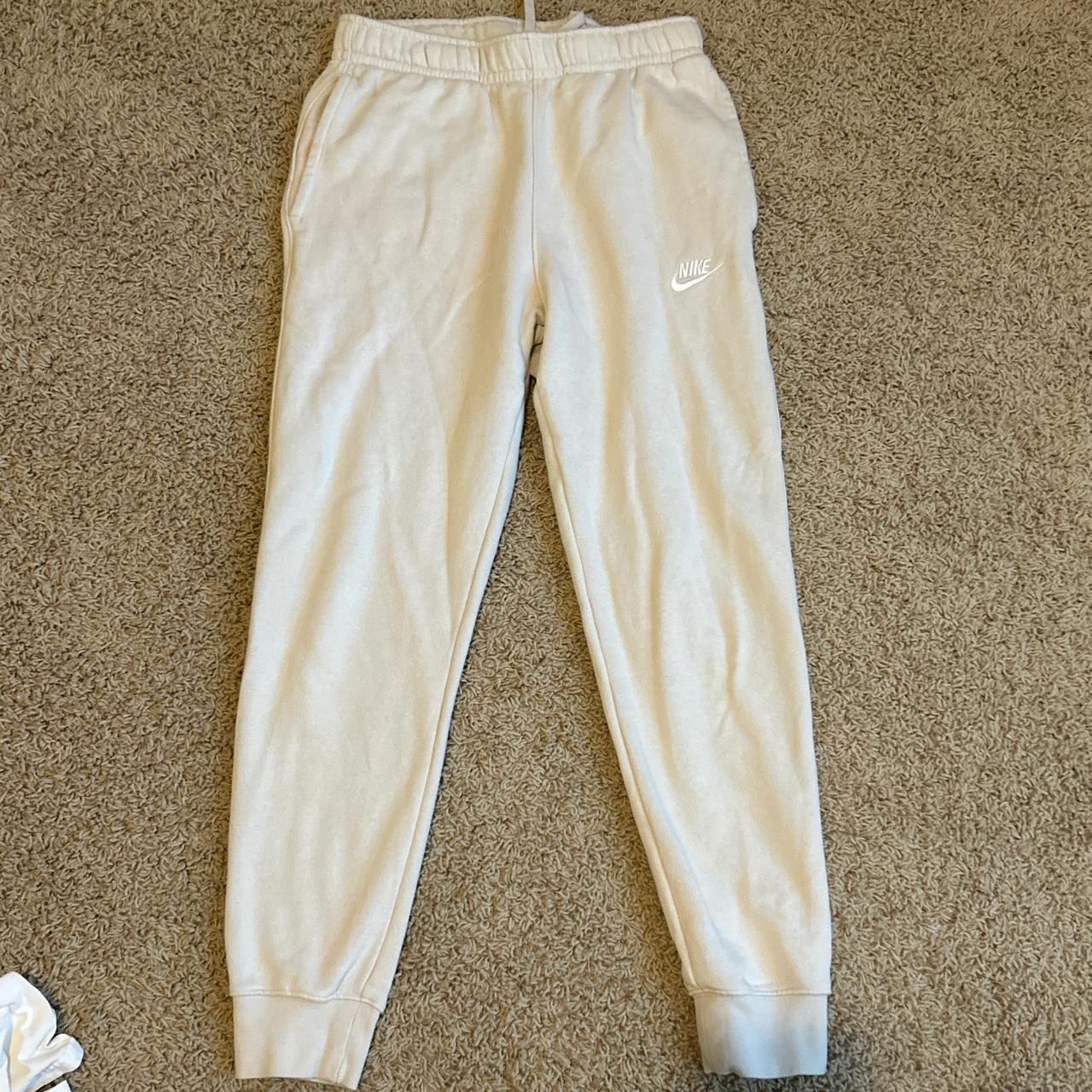 cream nike joggers mens