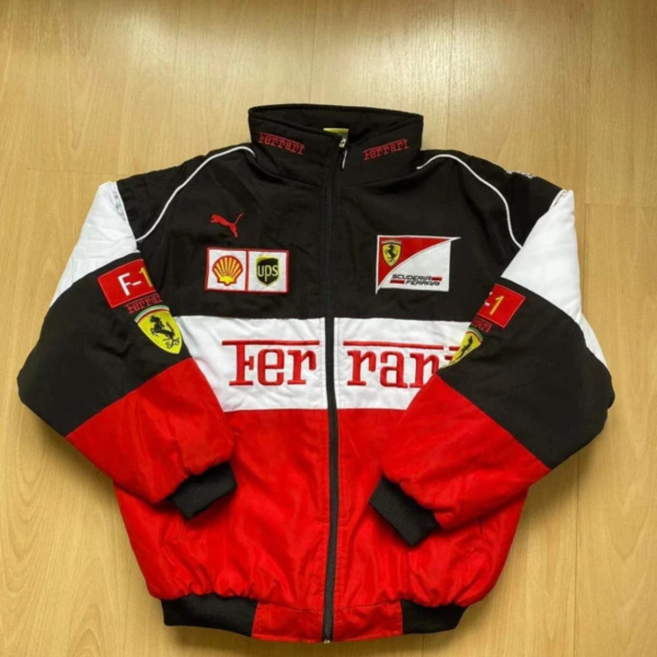 White and Red Ferrari Racing offers Jacket,Rare jacket,Racing Suit,Racing JacketVintage