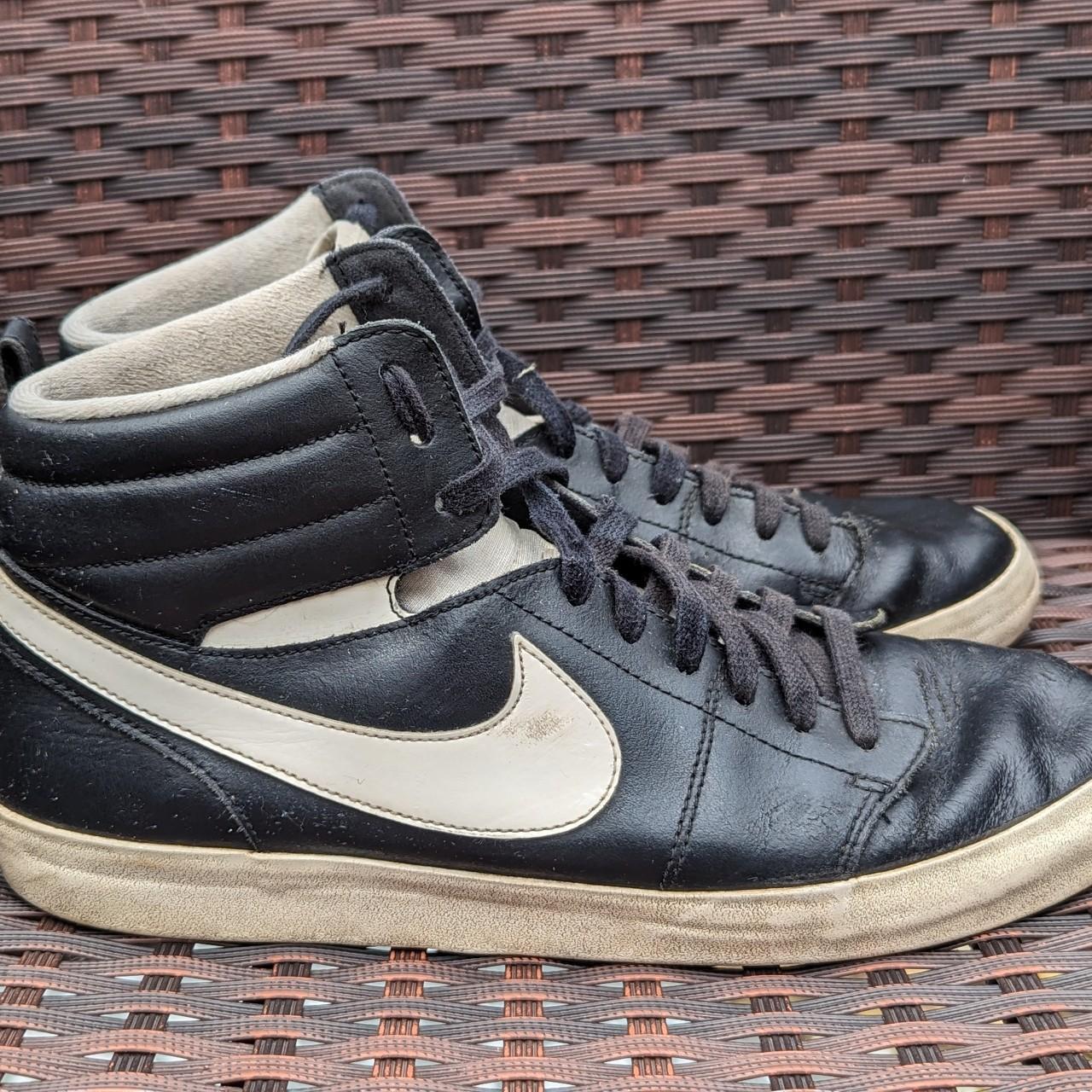 Vintage Nike Hally Hoop black and white leather... - Depop