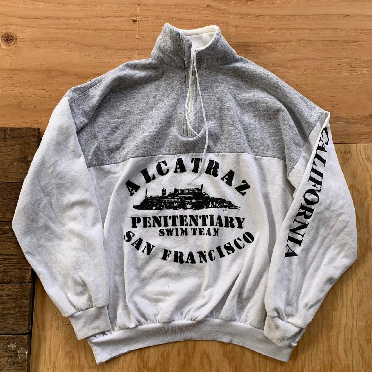 Cortez Alcatraz gray hoodie Retro '80s Alcatraz... - Depop