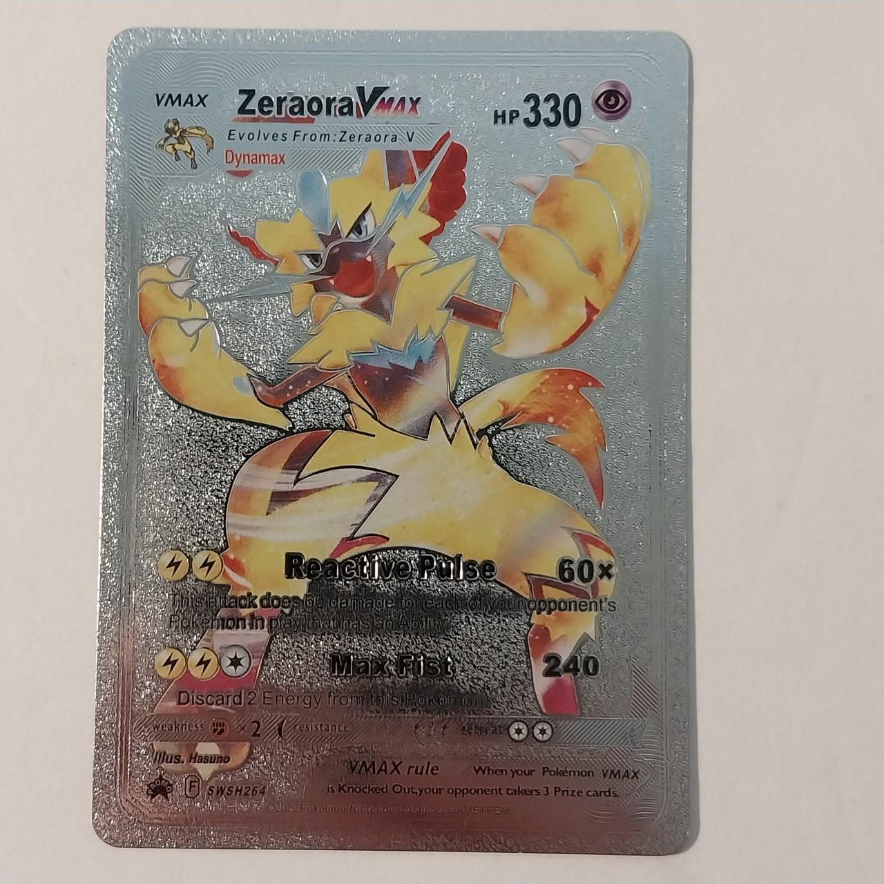 Zeraora VMAX Silver Foil custom Pokémon card. This... - Depop