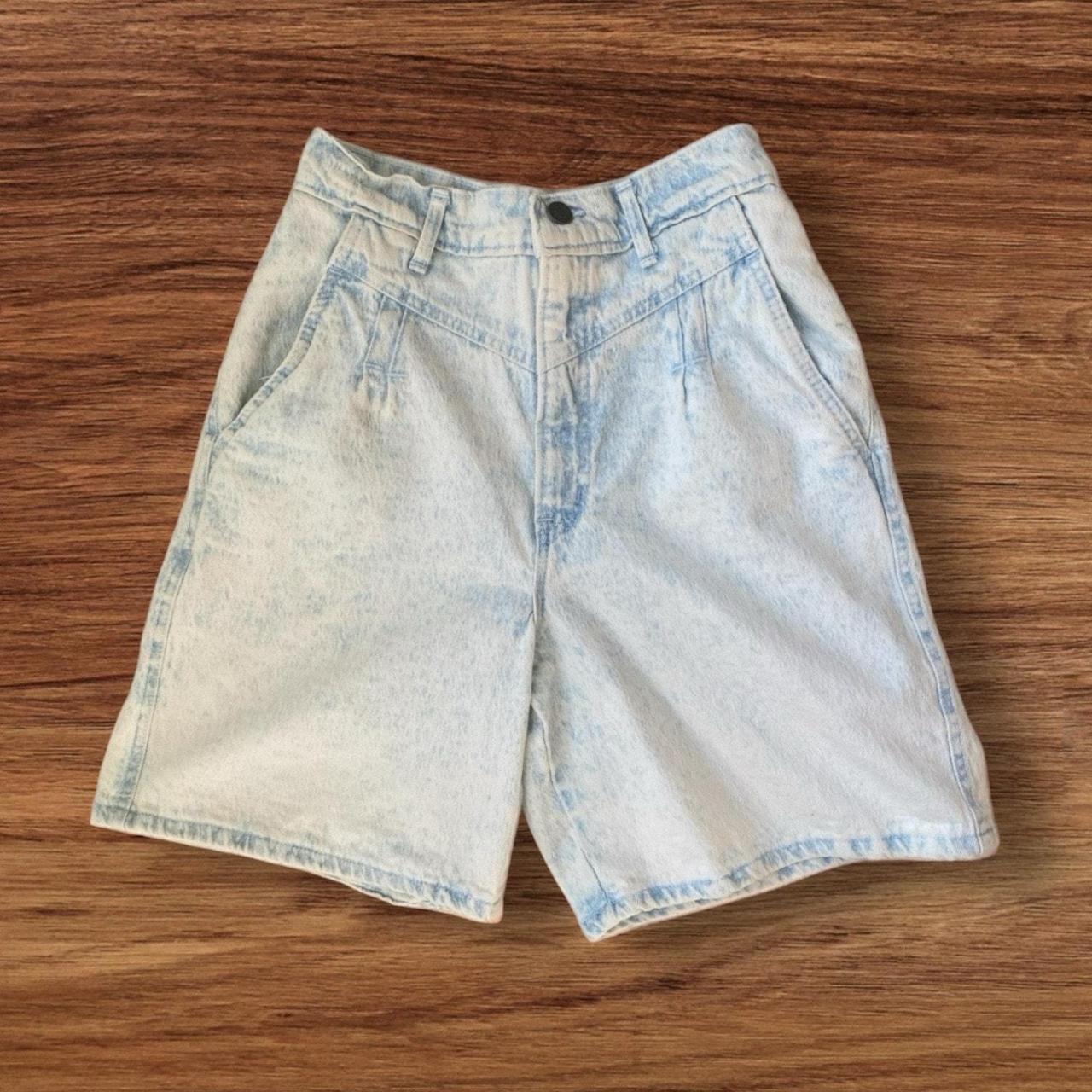 Vintage 80s outlet acid wash Basic Saturday blues denim shorts