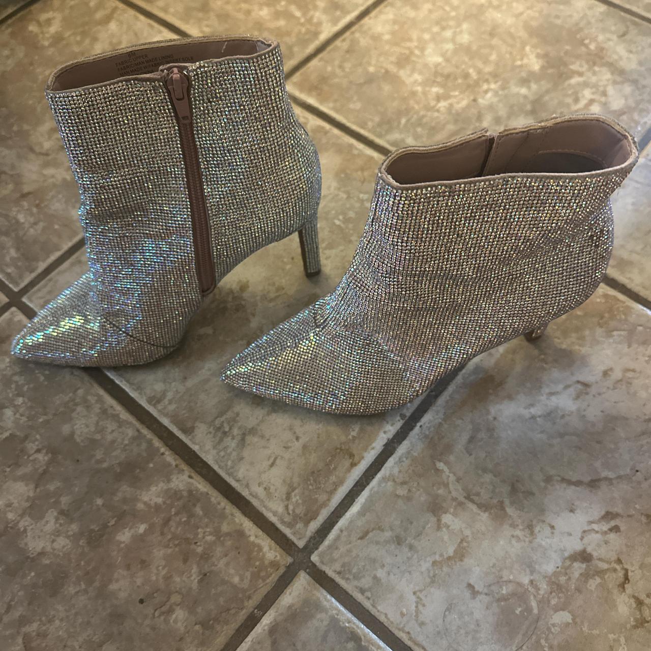 Gianni Bini Pink-Silver-Blue Sparkly Ankle