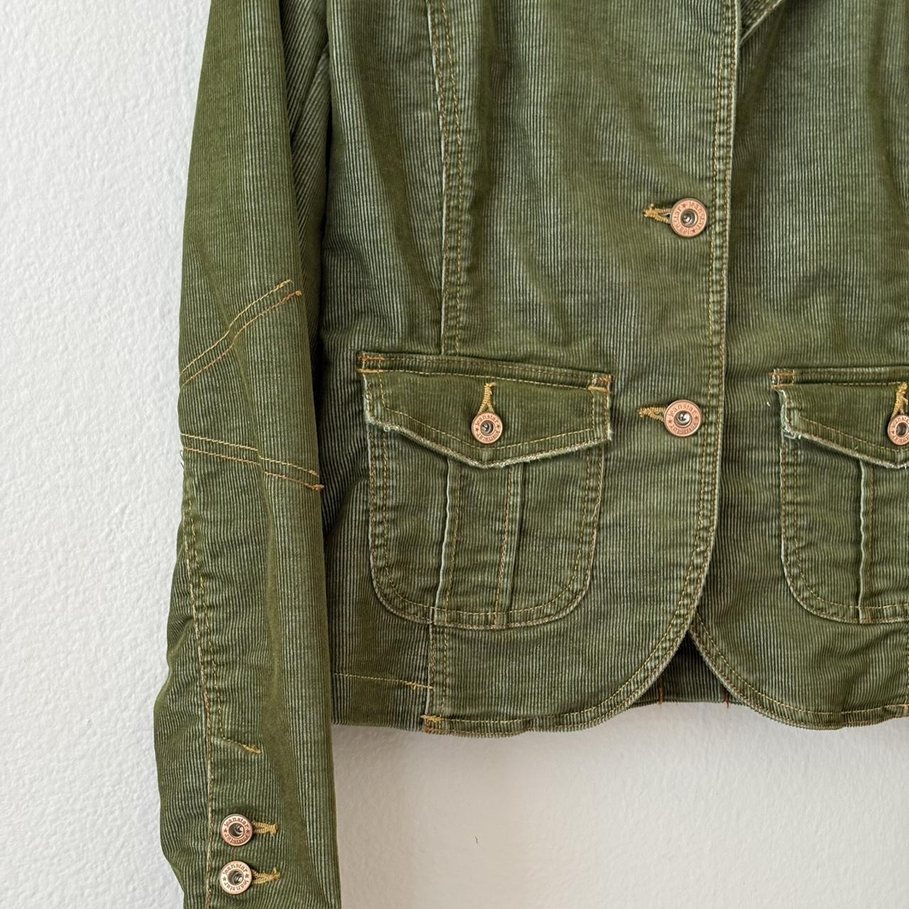 Women's Blazer Jacket - Green/Khaki - M – Y2K Cor… - image 3