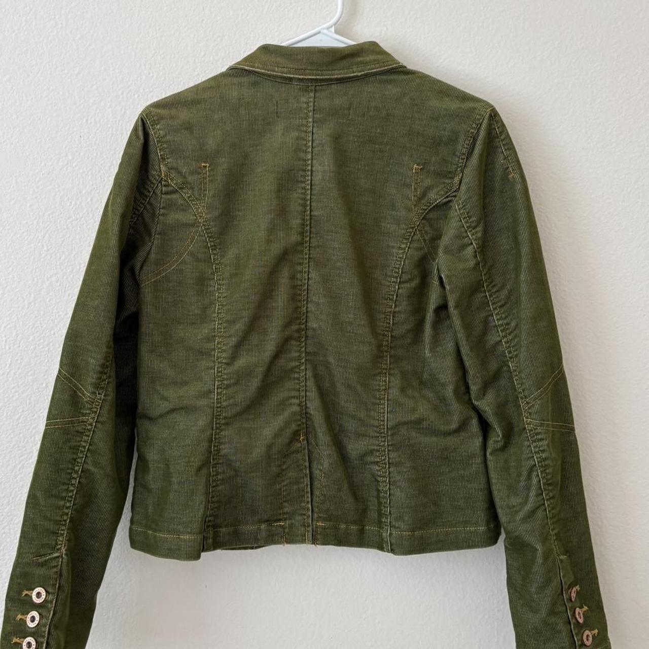 Women's Blazer Jacket - Green/Khaki - M – Y2K Cor… - image 4
