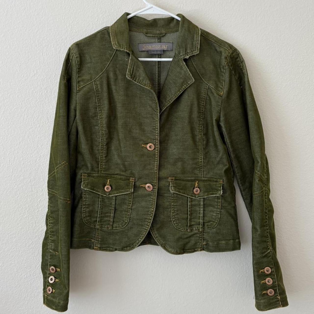 Women's Blazer Jacket - Green/Khaki - M – Y2K Cor… - image 2