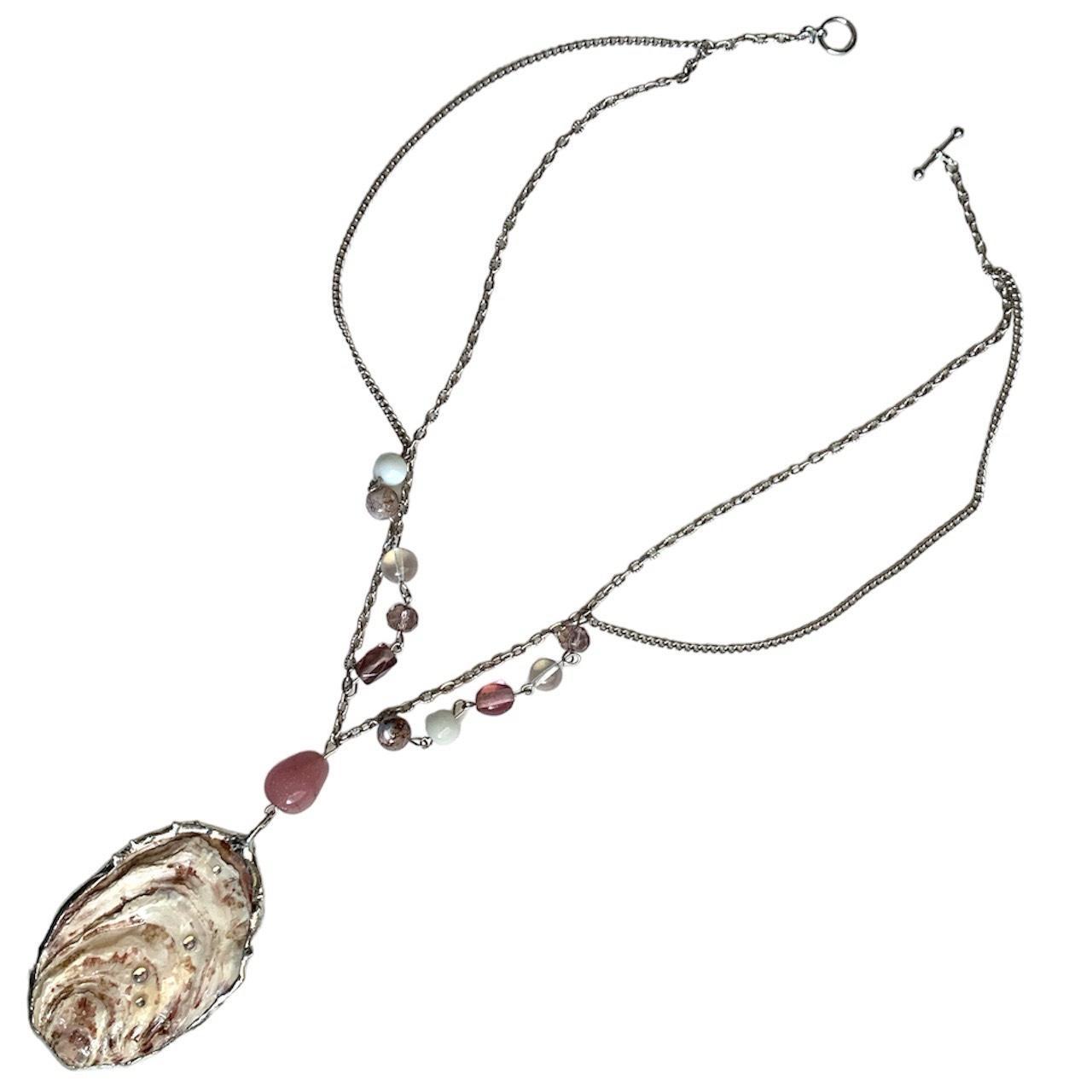 ҉ soft soldered shell pendant necklace ҉ 🐚... - Depop