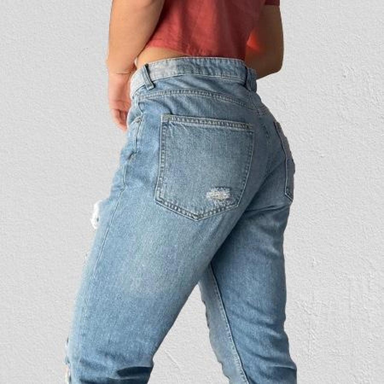 Blue Boyfriend Low Jeans H&m H&M Boyfriend Low Waist Taille
