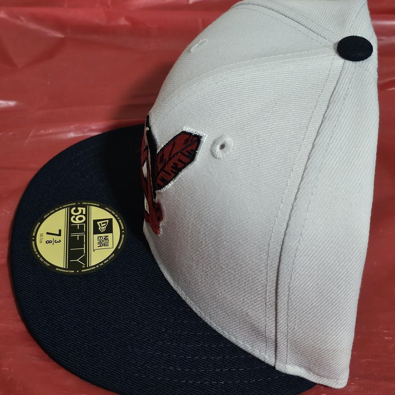 White Wahoo Cleveland Indians Fitted Hat 7 3/8 | Depop