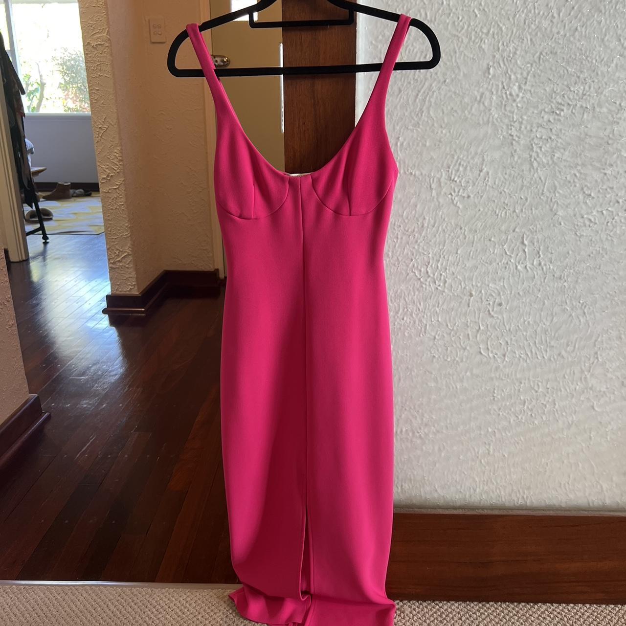 Bec Bridge Amelie Cup Midi Dress in Magenta Size 6 Depop