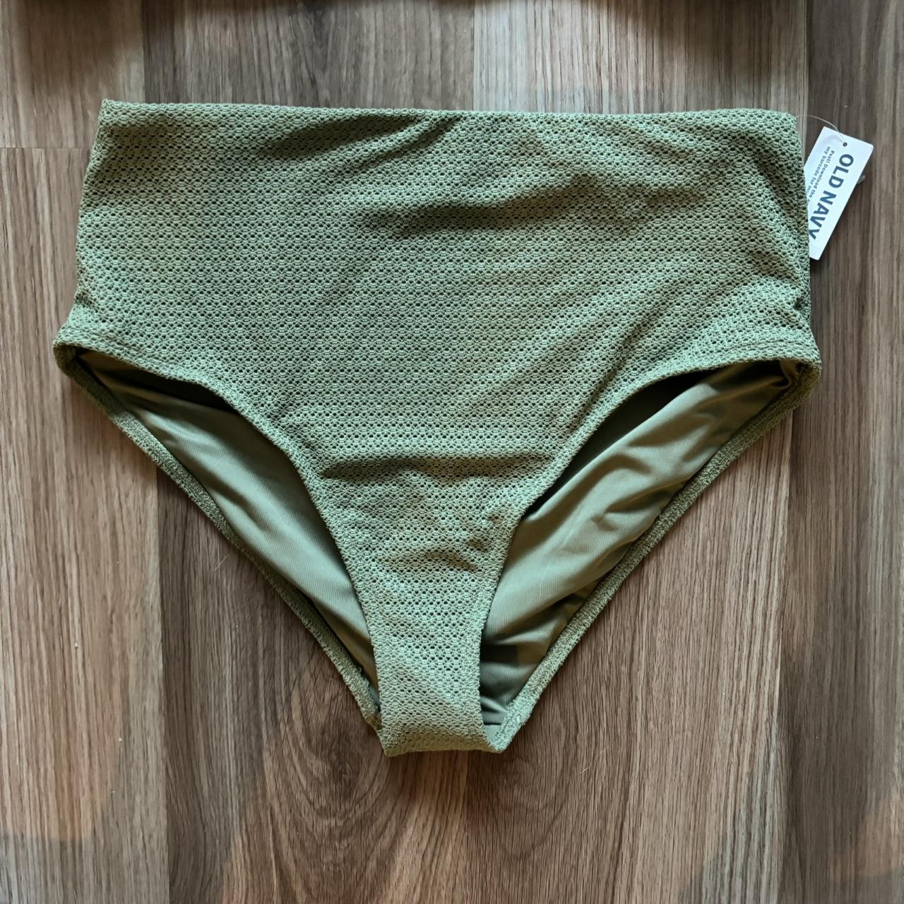 High Waisted Bikini Bottoms Olive green High