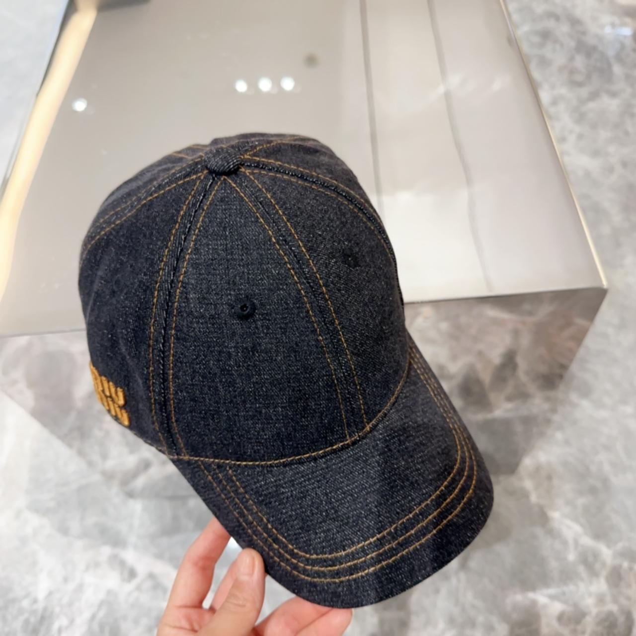 miu miu baseball cap, adjustable. Black brand new | Depop