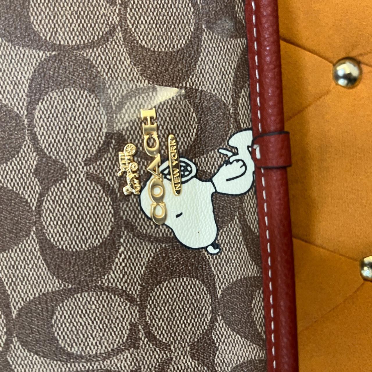 Coach X Peanuts Notebook authentic In Signature Canvas With Snoopy Woodstock Print