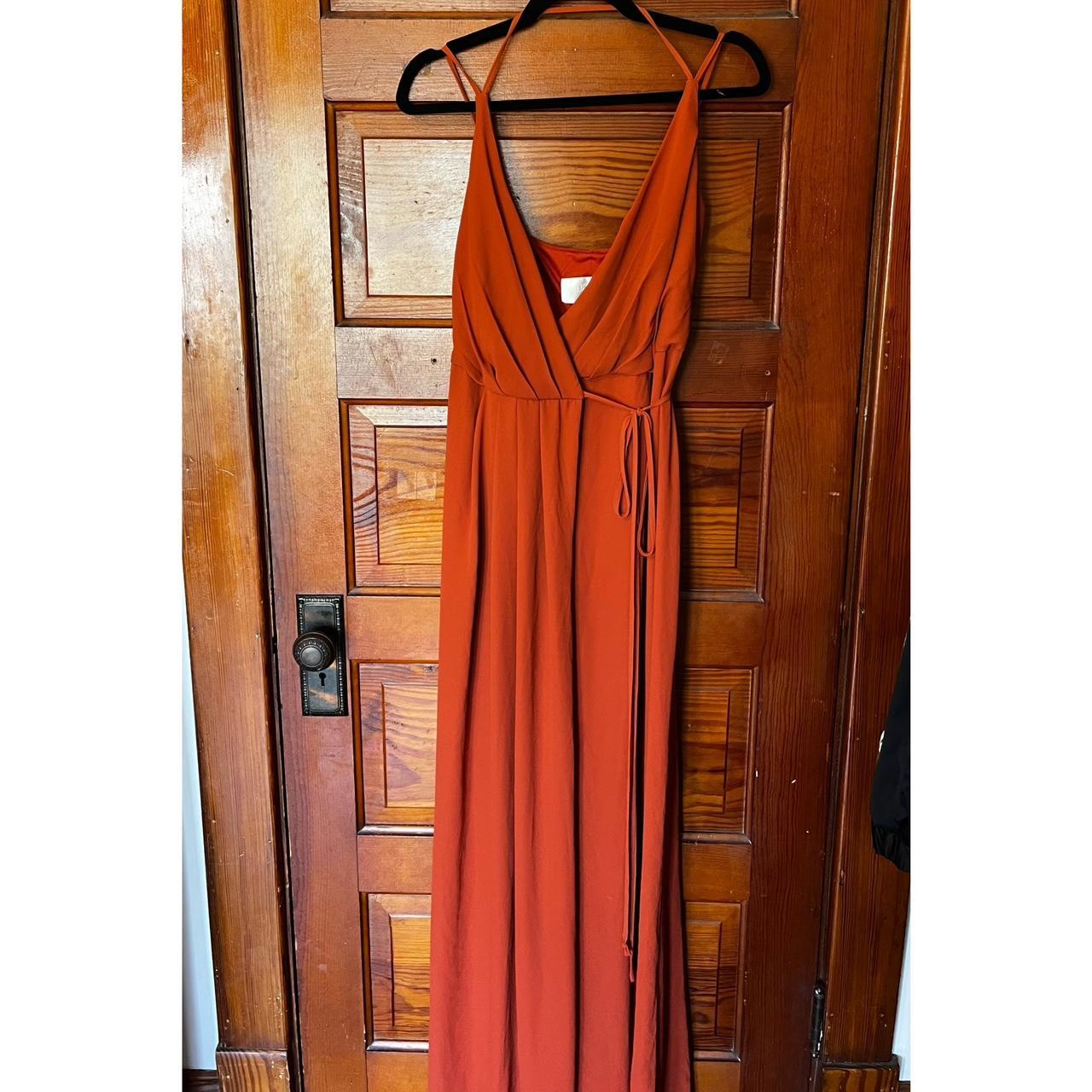 David's bridal on sale burnt orange dress