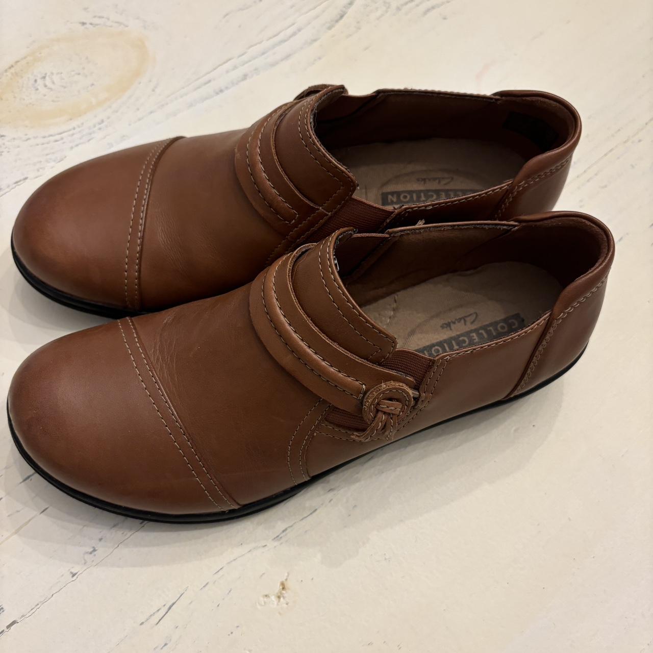 Clarks Collection Leather Slip on Shoes Cheyn Madi. Depop