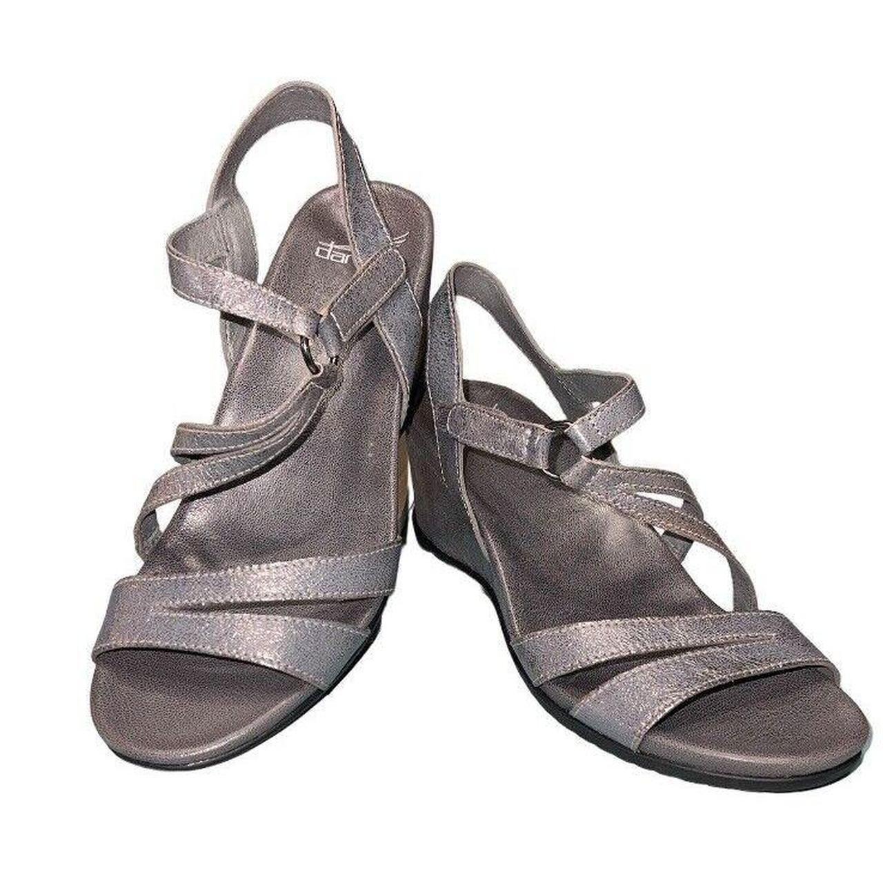 Dansko Addyson Women s Pewter Metallic Wedge Leather. Depop