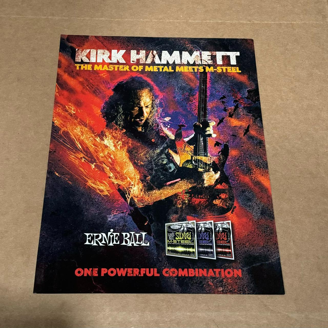 Kirk Hammett of Metallica Ernie Ball 2014 Print... Depop