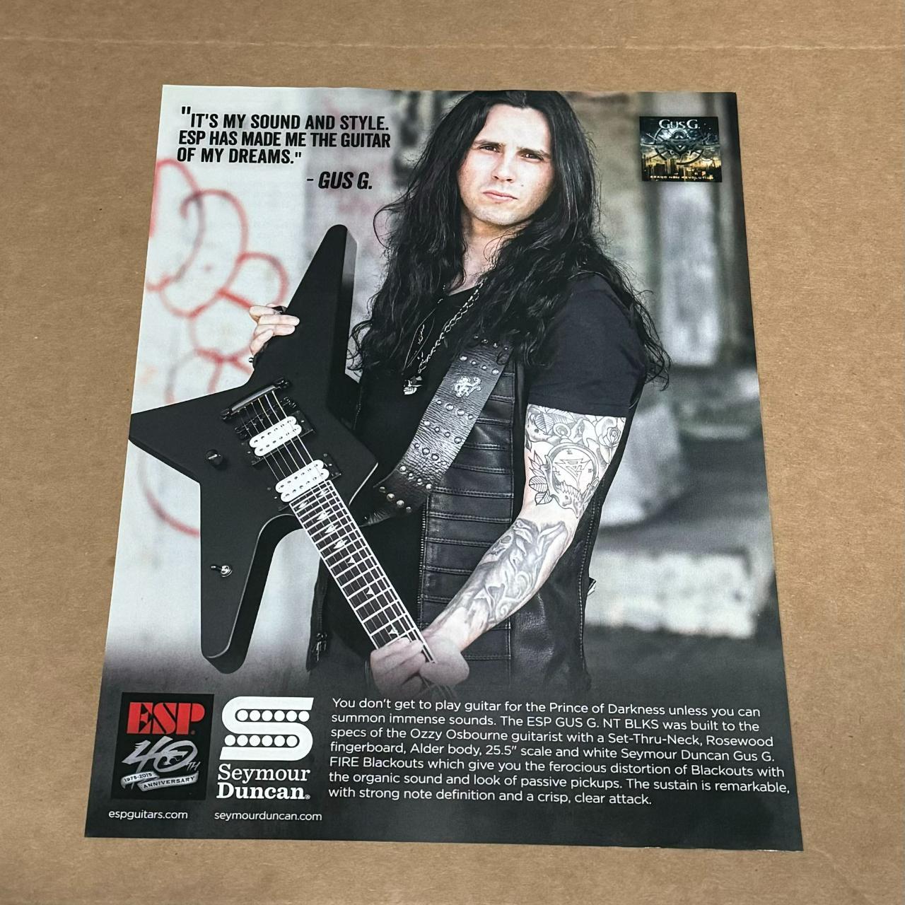 Gus G of Firewind - ESP Guitars - 2015 Print... - Depop