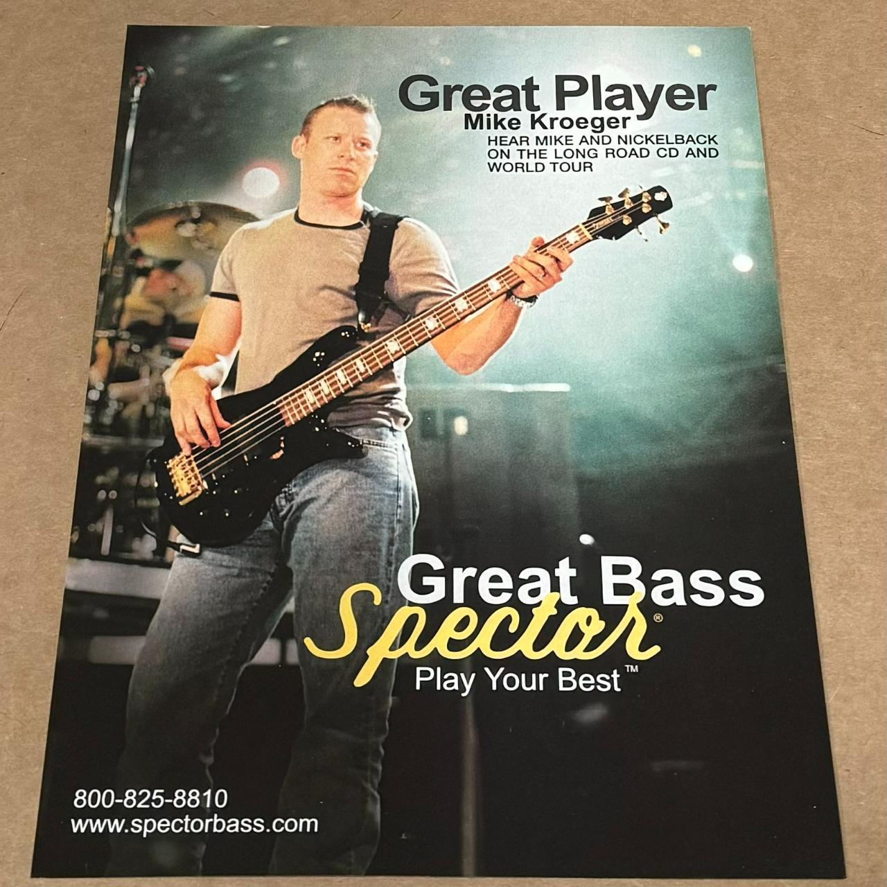 Mike Kroeger of Nickelback - Spector Bass Guitars -... - Depop