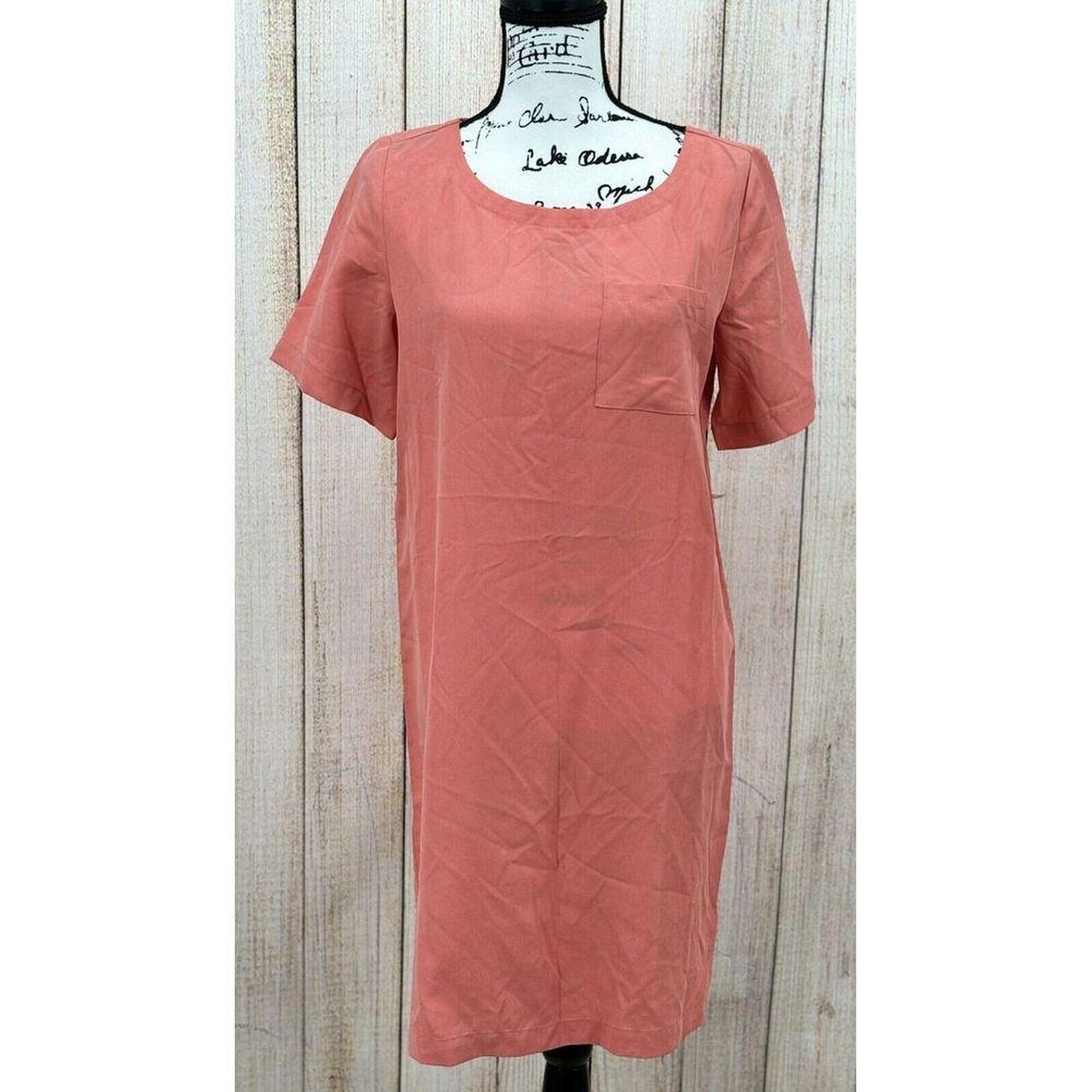 Ann Taylor Loft Dress Size Small Coral Pink Shift... - Depop