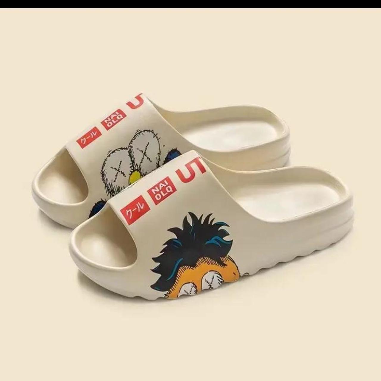 Custom Kaws X Elmo Yeezy Slides Kaws Elmo Unisex Custom Slippers