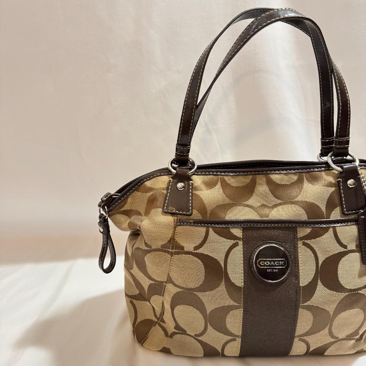 vintage two way COACH handbag in a signature coated | Depop