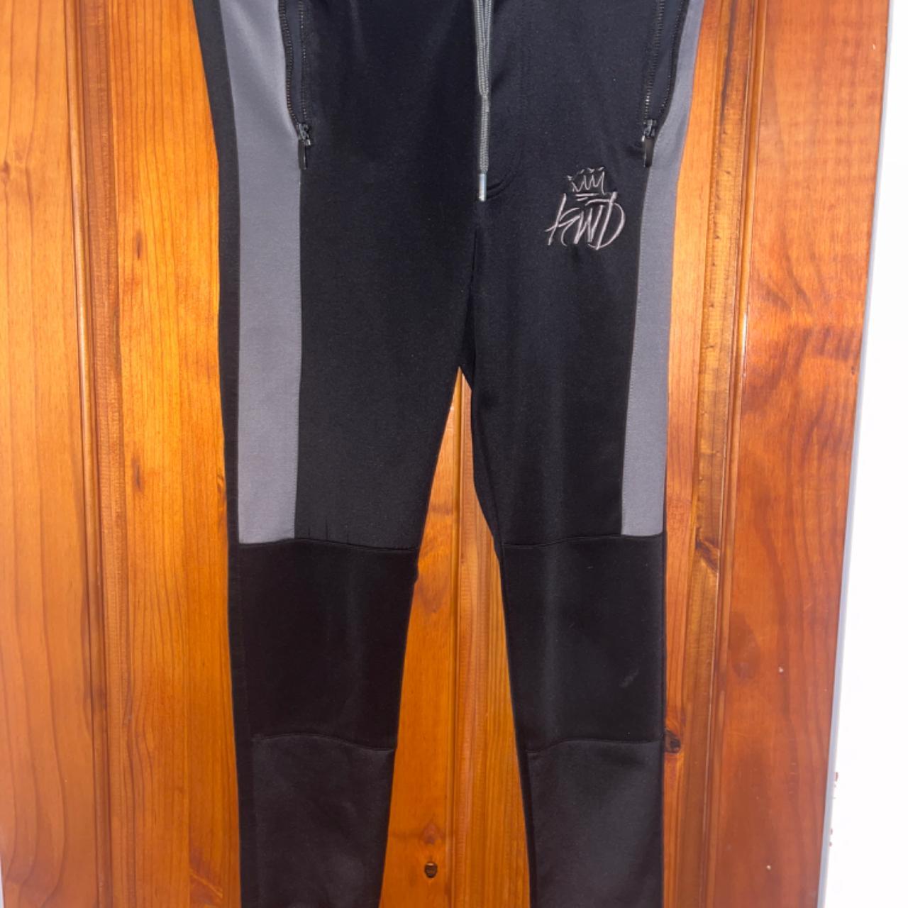 Kwd extra small track suit bottoms black and grey Depop