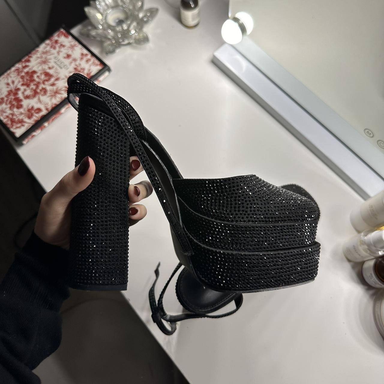 sparkly platform heels