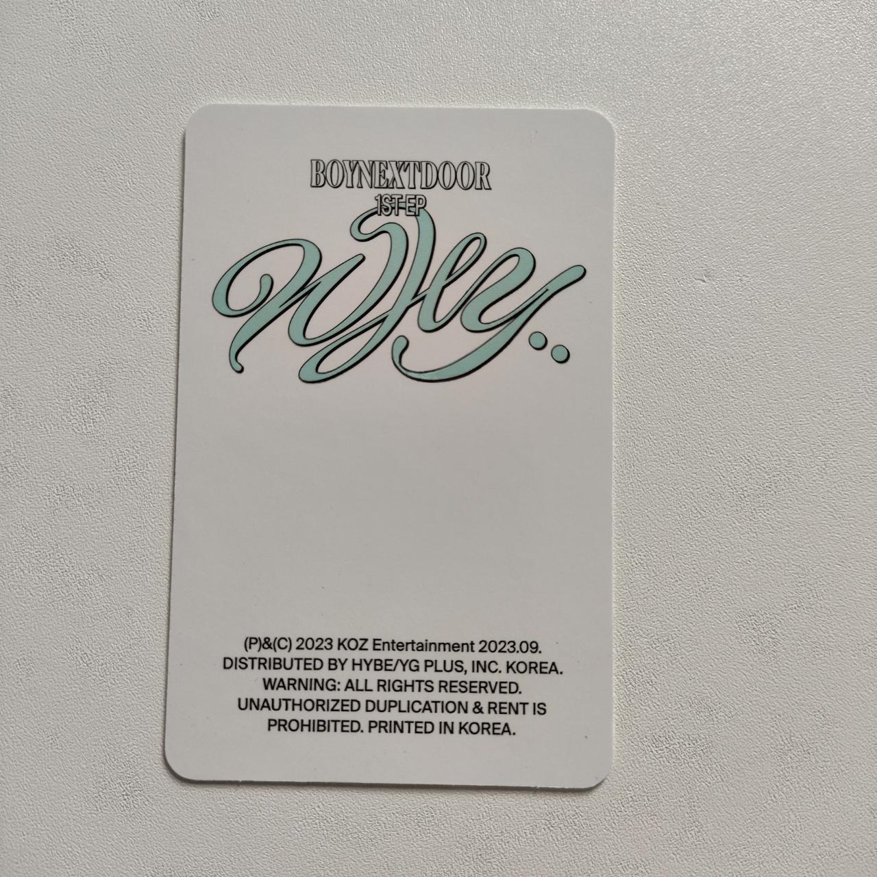 Boynextdoor Taesan Why Shopee Pob Photocard | Depop Boynextdoor Taesan Why Shopee Pob Photocard | Depop