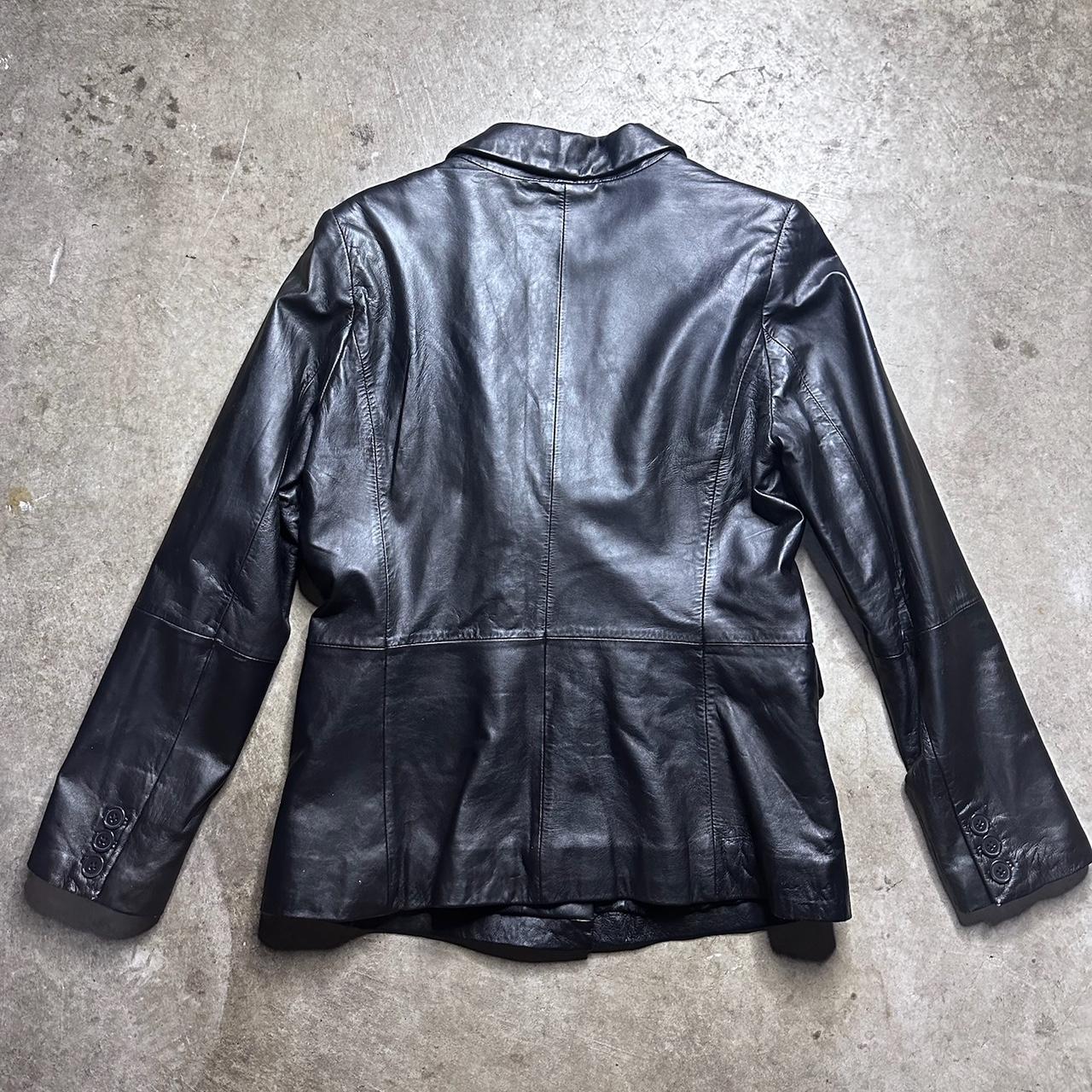 Vintage Jaclyn Smith 100 Black Leather Jacket has. Depop