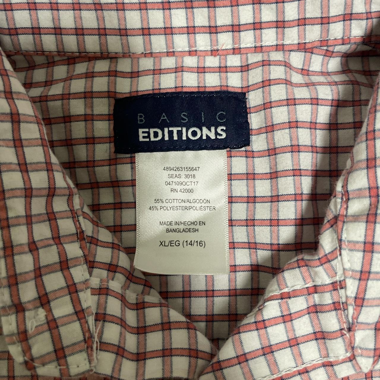 Basic Editions Men's Shirt - Red/Multi - S – Basi… - image 3