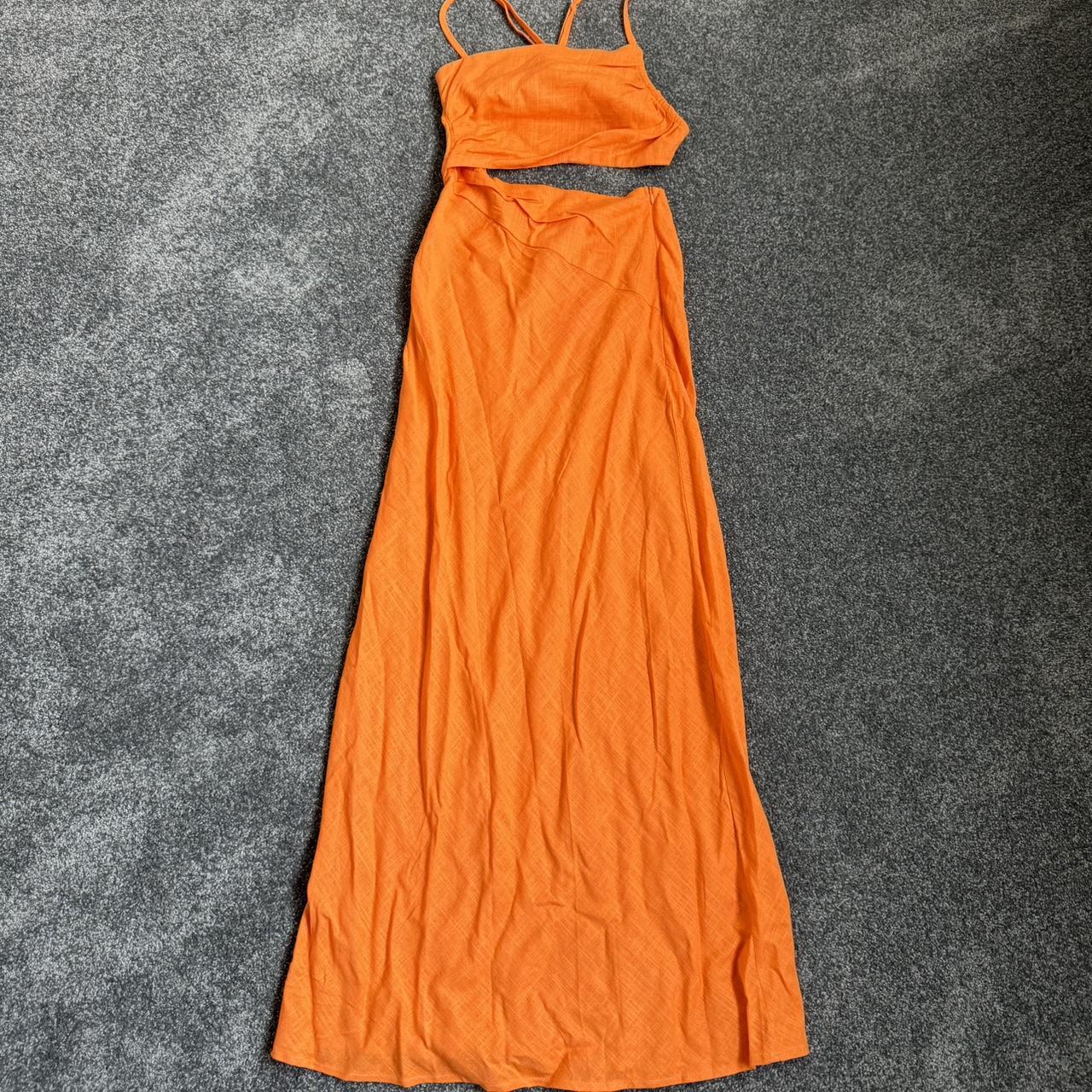 Beginning boutique maxi dress Orange Size 6 Never... Depop