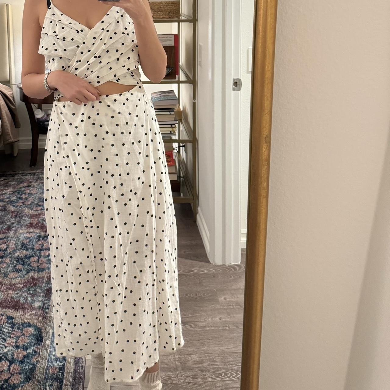 Lush polka dot dress best sale