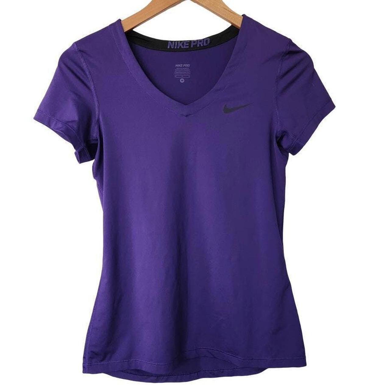 nike pro v neck tee
