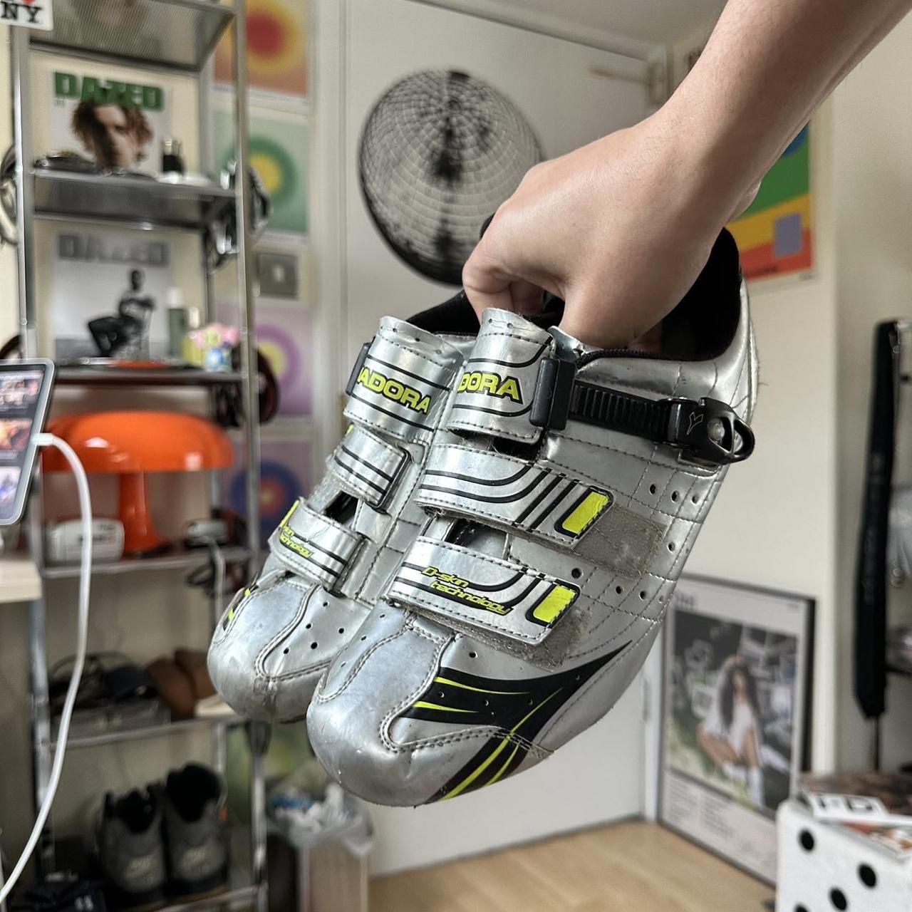 Diadora Cycling Cleats Shoes Silver Metallic Size. Depop