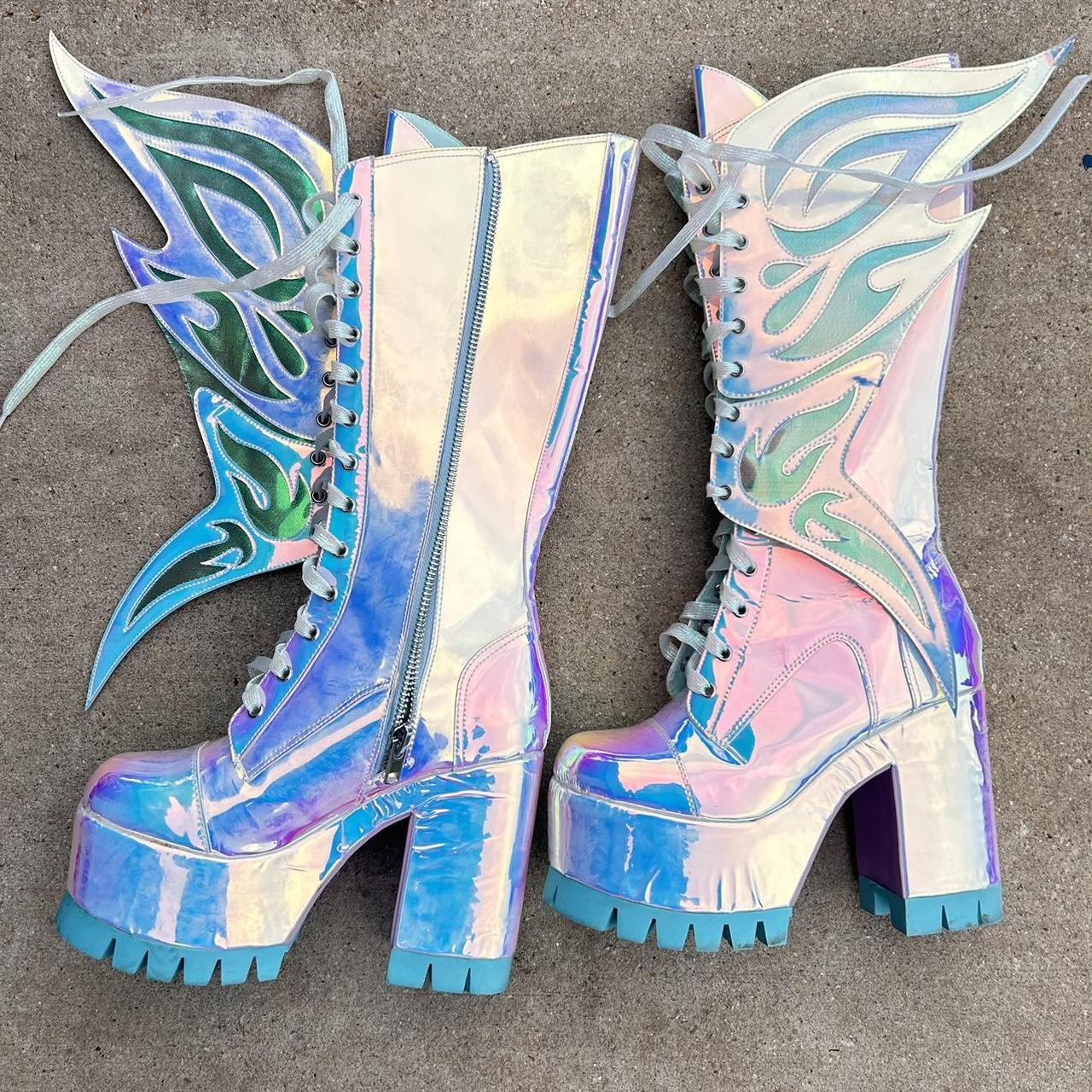 white platform boots dolls kill