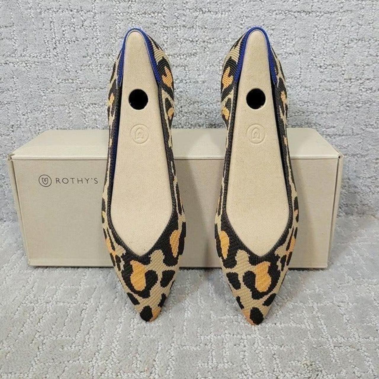 Rothys The Point Big Cat Print Slip on Pointed Toe