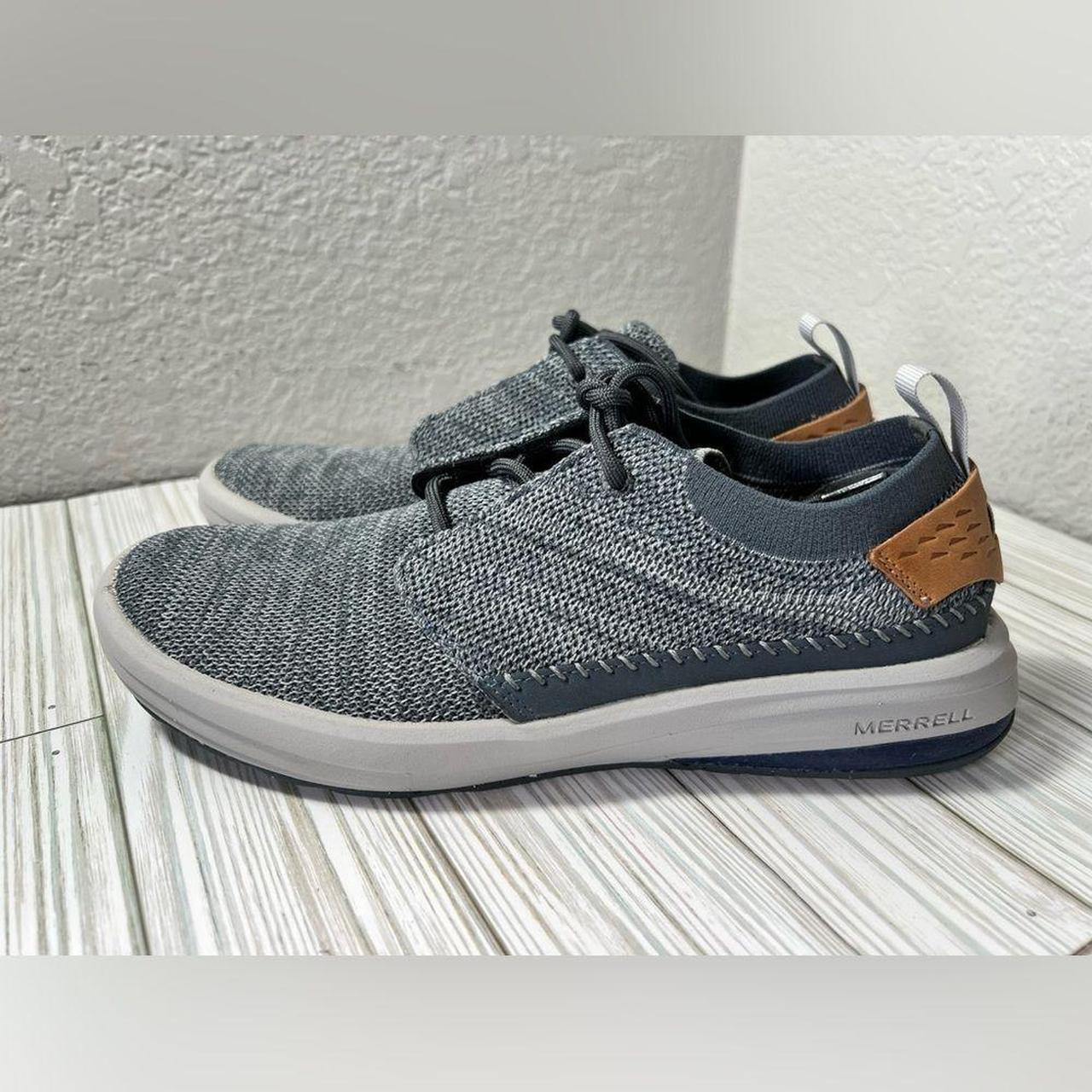 Merrell Men's Sneakers - Grey/Blue - US 7.5 – Merrell Gridway Turbulence Knit Low Men's Casual …