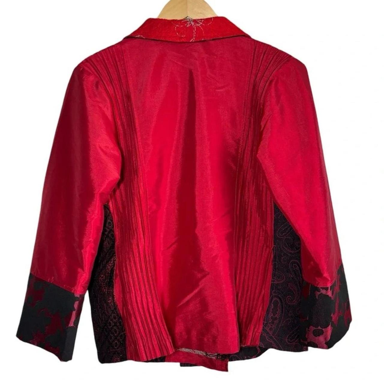 Women's Jacket - Red/Black - M – Patchwork Jacket… - image 2