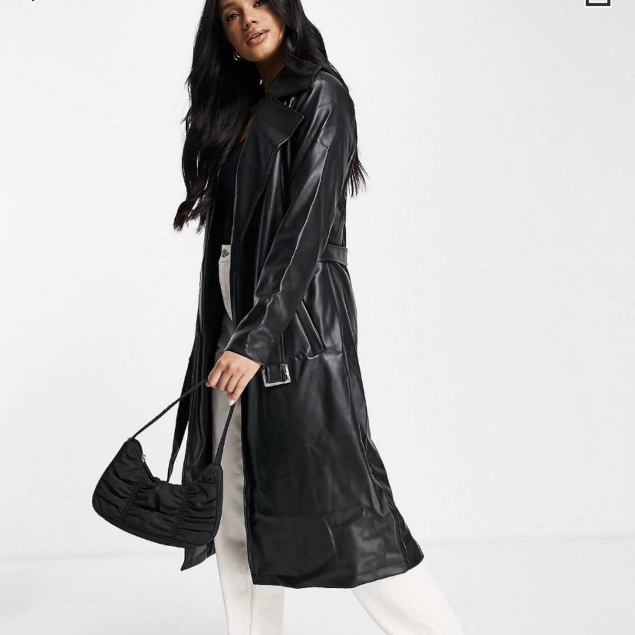 Missguided Women's Black Coat Depop