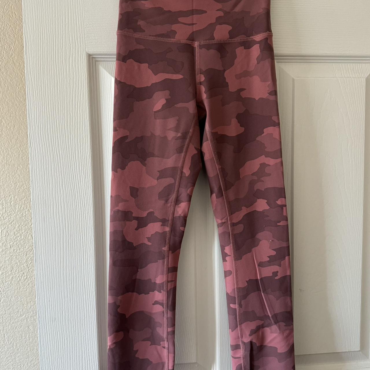 Lululemon align 25 inch pink camo leggings, Size