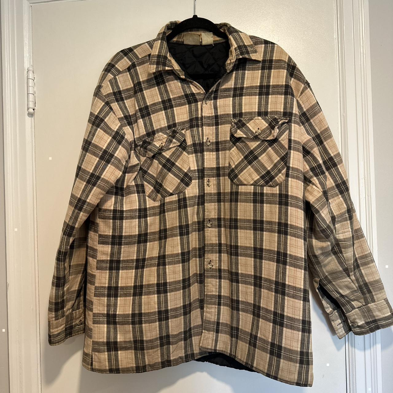 Lee Men's Shacket Jacket - Tan/Black - XL – VTG 8… - image 1