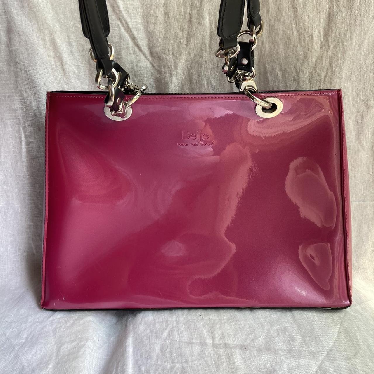 Beijo bag Glossy pink handbag, very cute to