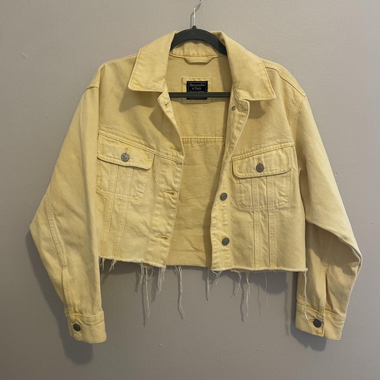 Cropped yellow jean jacket best sale