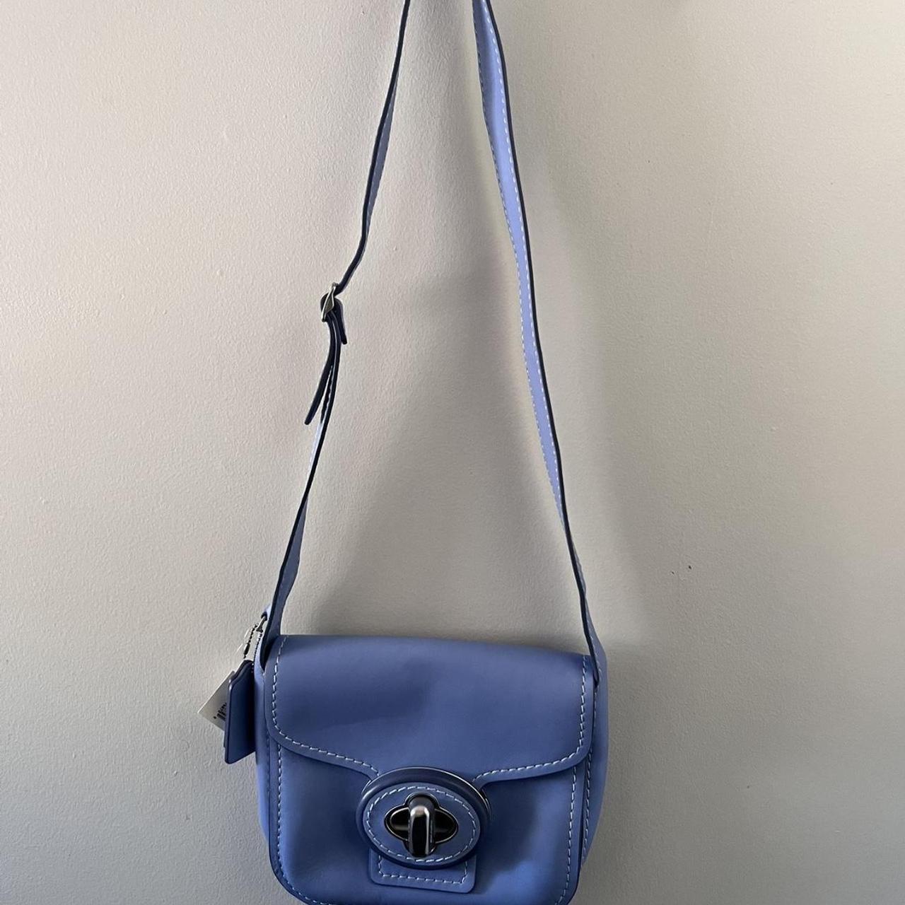 Coach Natural Calf Drifter crossbody bag Periwinkle. Depop