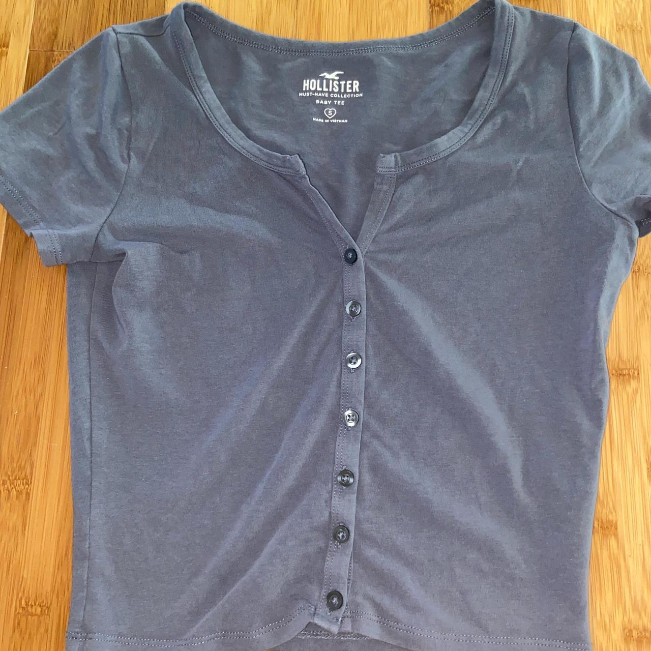 dark blue button up shirt size small Depop